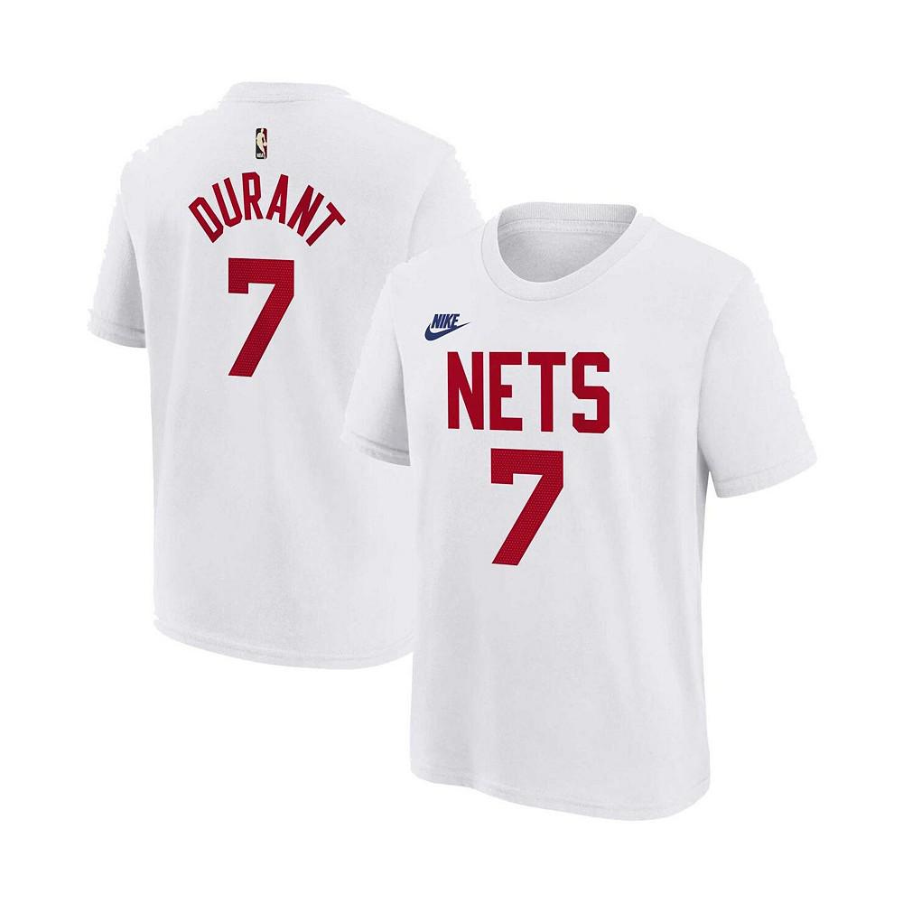 Nike Little Boys Kevin Durant White Brooklyn Nets 2022/23 Classic Edition Name and Number T-shirt