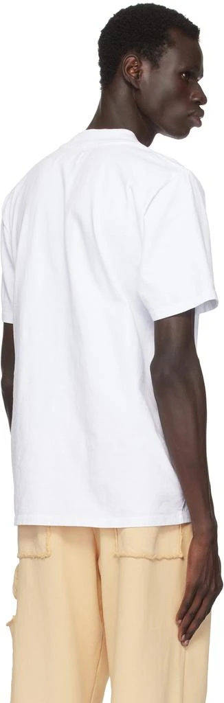 Les Tien White Heavyweight Mock Neck T-shirt 3