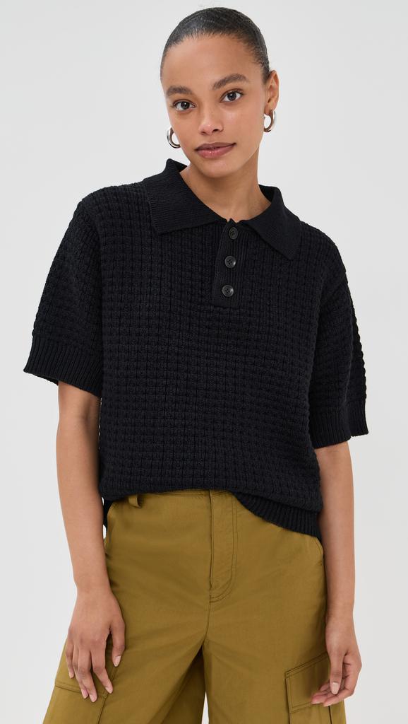 The Elder Statesman Nora Lite Check Unisex Polo