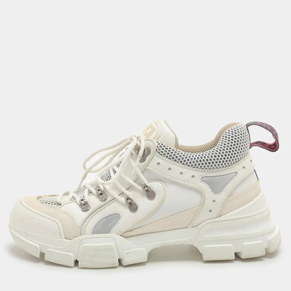 Gucci Gucci White Leather and Mesh Flashtrek Low Top Sneakers Size 41 1