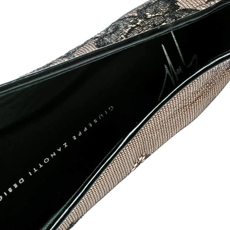 Giuseppe Zanotti Giuseppe Zanotti Black Mesh and Crystal Embellished Ballet Flats Size 38 7
