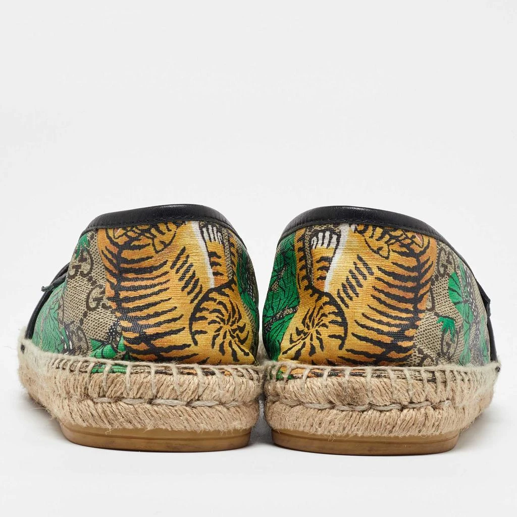Gucci Gucci Multicolor Bengal Tiger Print Supreme Canvas and Leather Pilar Espadrille Loafers Size 40.5 5