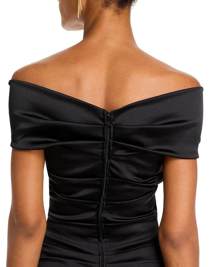Teri Jon Satin Stretch Off The Shoulder Gown 11