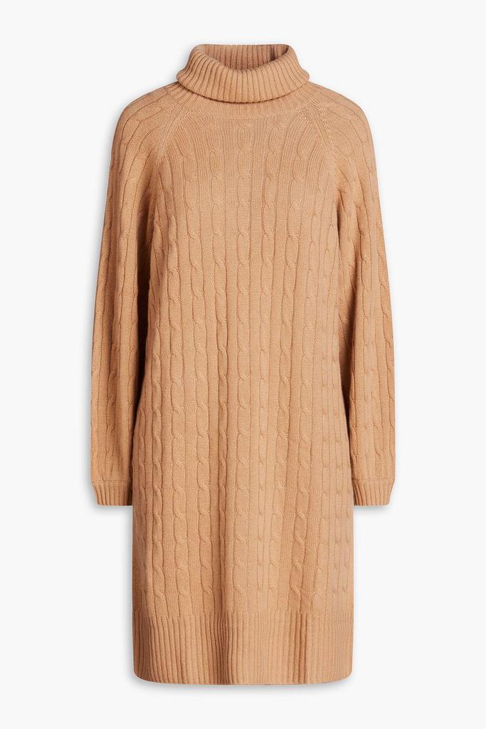 N.PEAL Cable-knit cashmere turtleneck dress