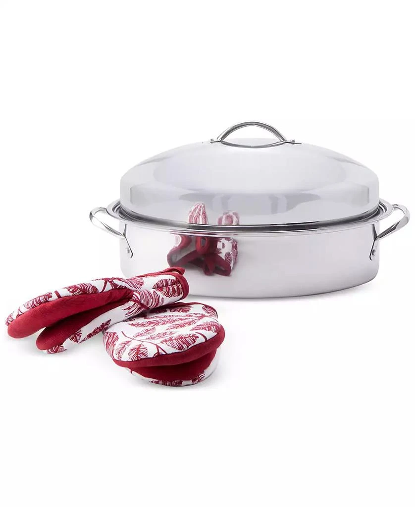 The Cellar Stainless Steel 8-Qt Covered Oval Roaster with Rack, Exclusively at Macy’s 2