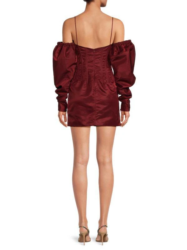 LaQuan Smith Puff Sleeve Corset Mini Dress 2