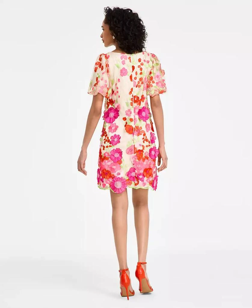 Eliza J Women's Embroidered Floral Puff-Sleeve Shift Dress 5