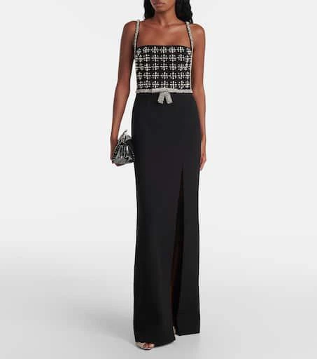 REBECCA VALLANCE Rina crystal-embellished gown 2