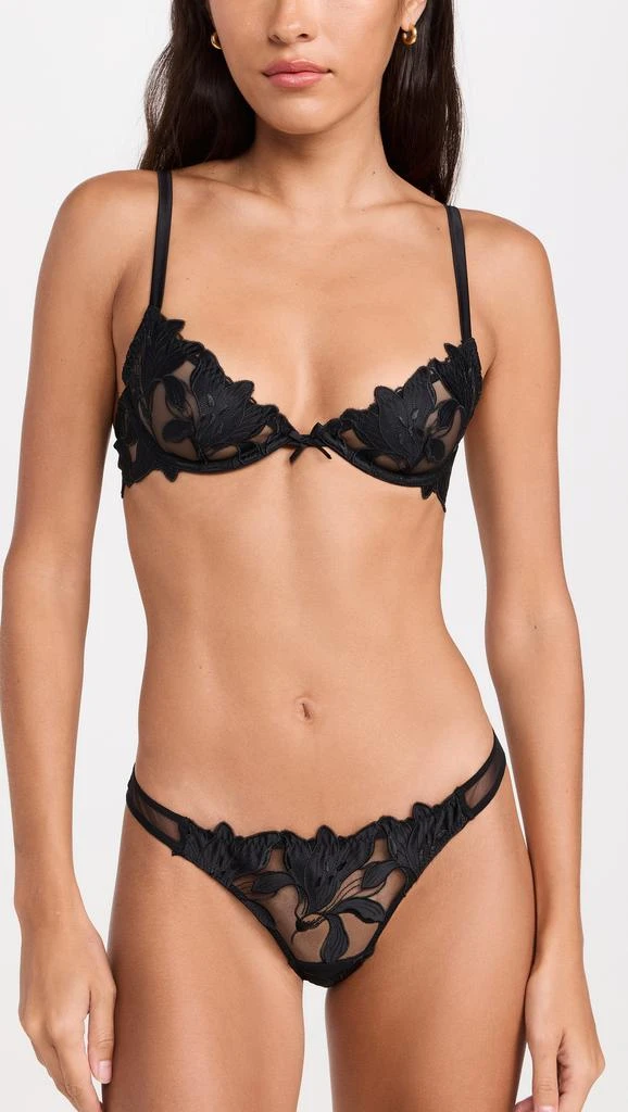 Fleur du Mal Lily Embroidery Plunge Demi Bra 4