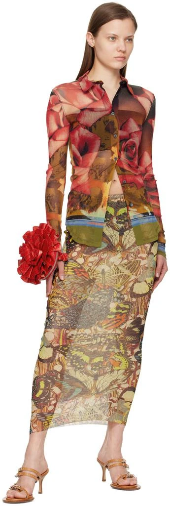 Jean Paul Gaultier Red & Green Roses Shirt 4