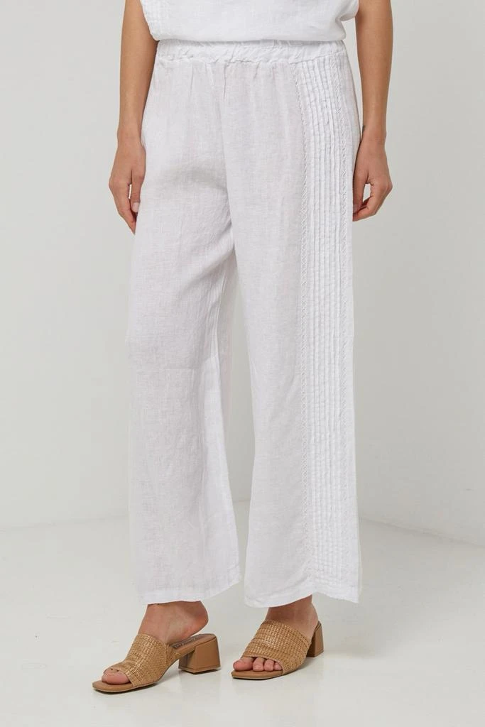 预计3周后发货 Autour Du Lin Pantalon Blanc - Femme 3