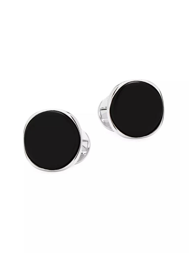 Cufflinks Inc. Ox &amp; Bull Trading Co. Sterling Silver &amp; Aquamarine Jade Cufflinks 1