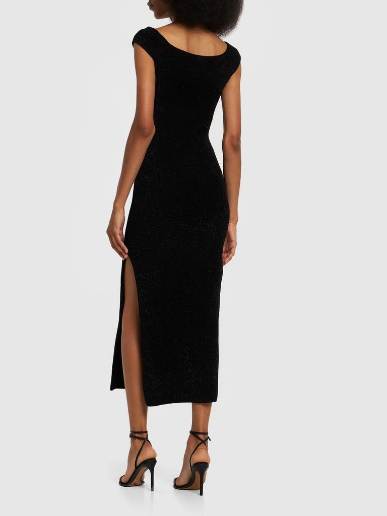 GALVAN Aphrodite Lurex Knit Midi Dress 2