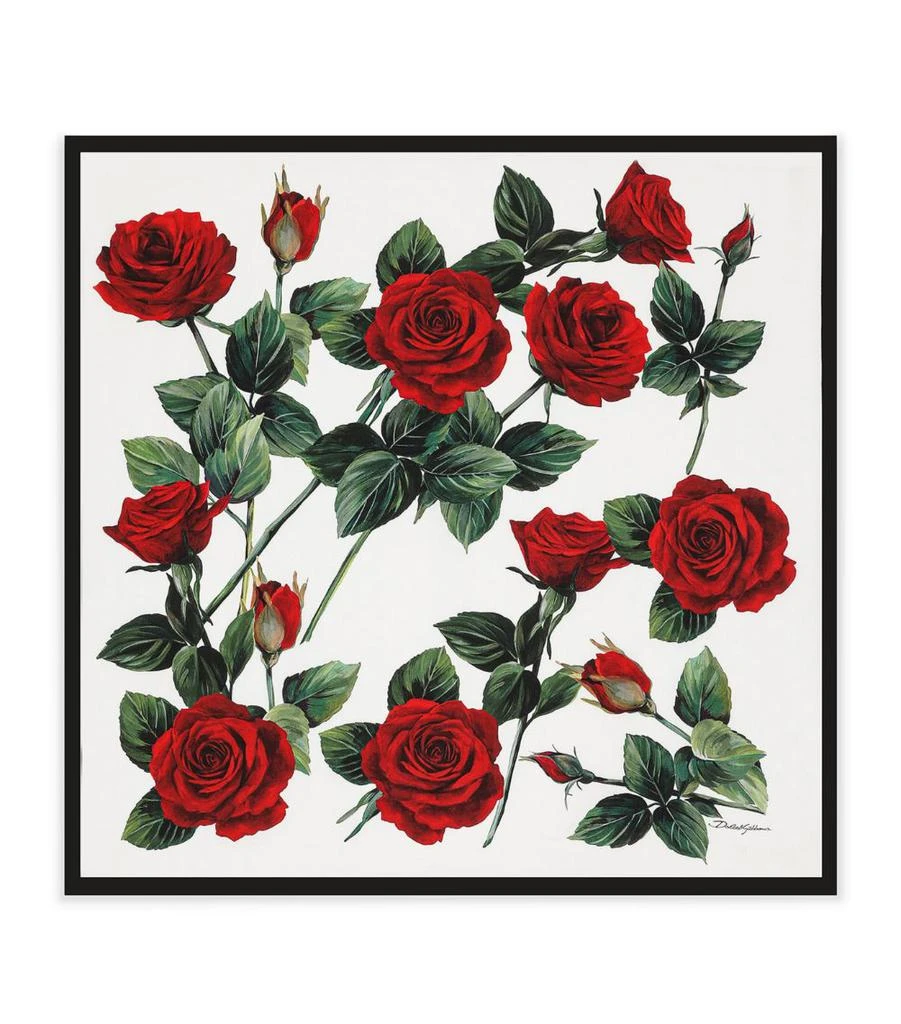 Dolce & Gabbana Silk Rose DG Scarf 1