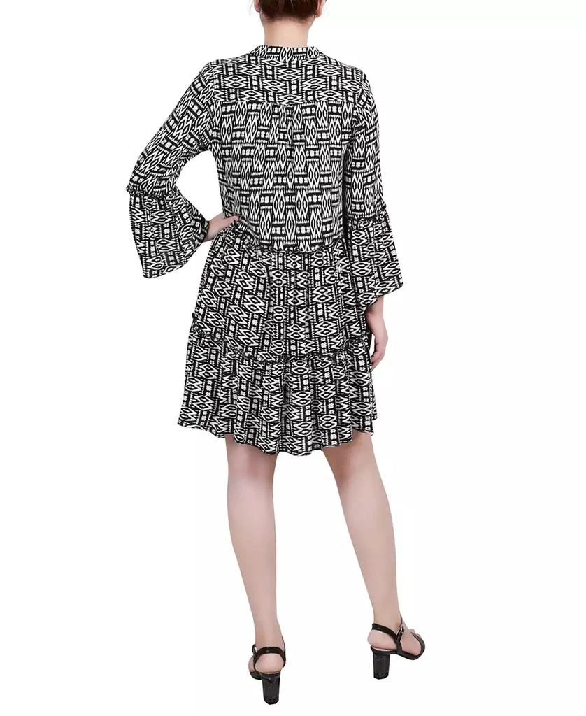 NY Collection Petite 3/4 Sleeve Tiered Dress 2