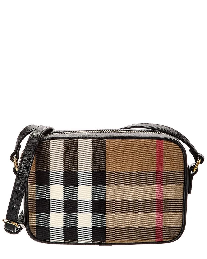 Burberry Check Canvas & Leather Camera Bag 1