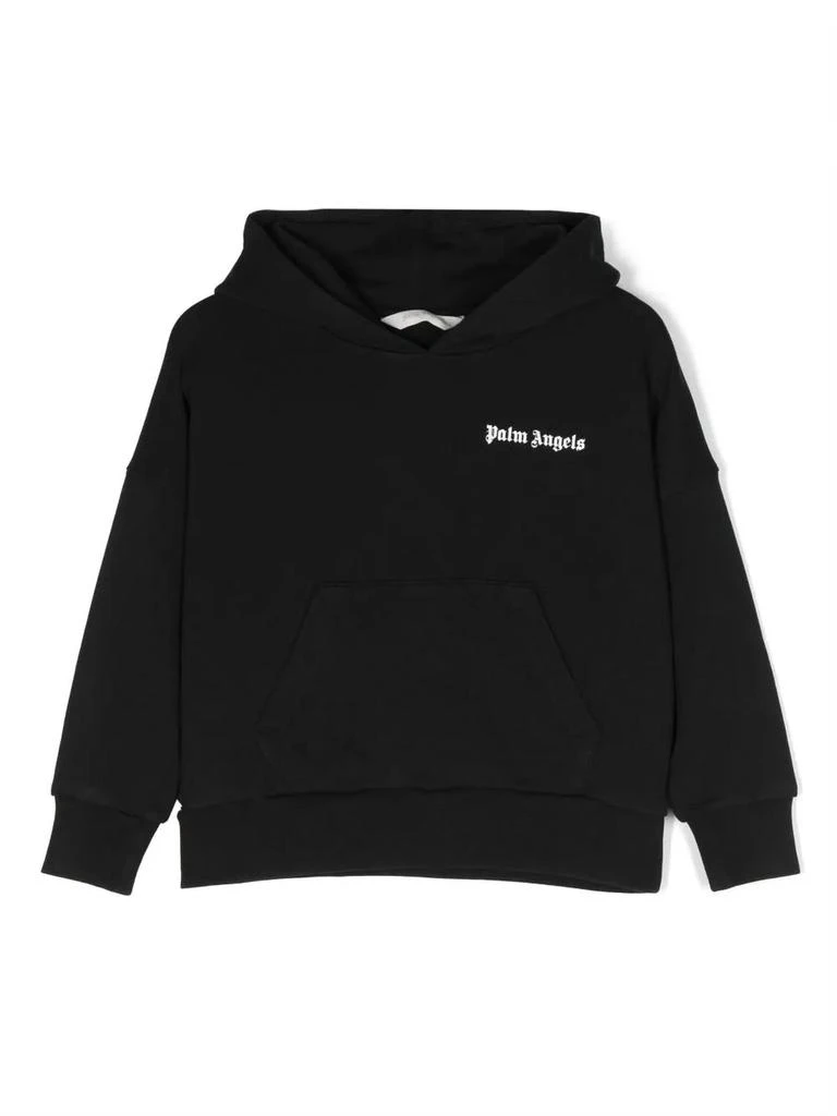 Palm Angels Black Hoodie With Logo 1