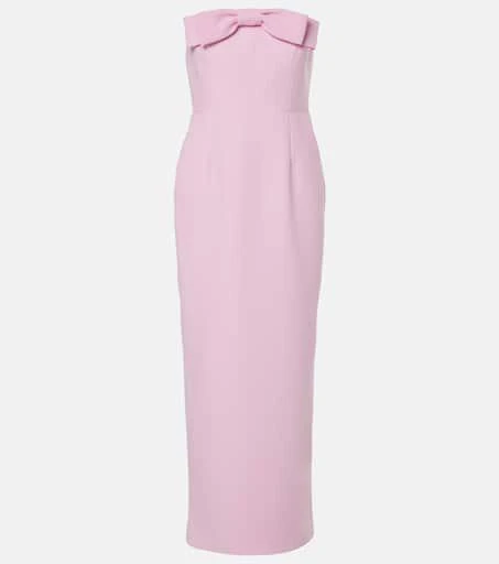 The New Arrivals Ilkyaz Ozel Bow-detail strapless crêpe gown 1