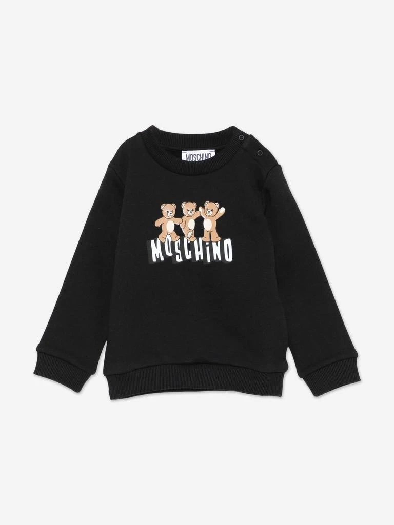Moschino Moschino Baby Teddy Bear Logo Sweatshirt in Black
