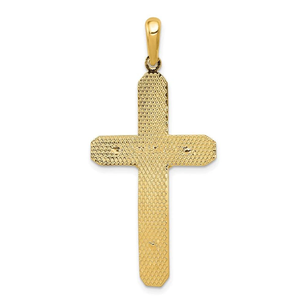 Diamond2Deal 10k Yellow Gold Polished Crucifix Pendant 4