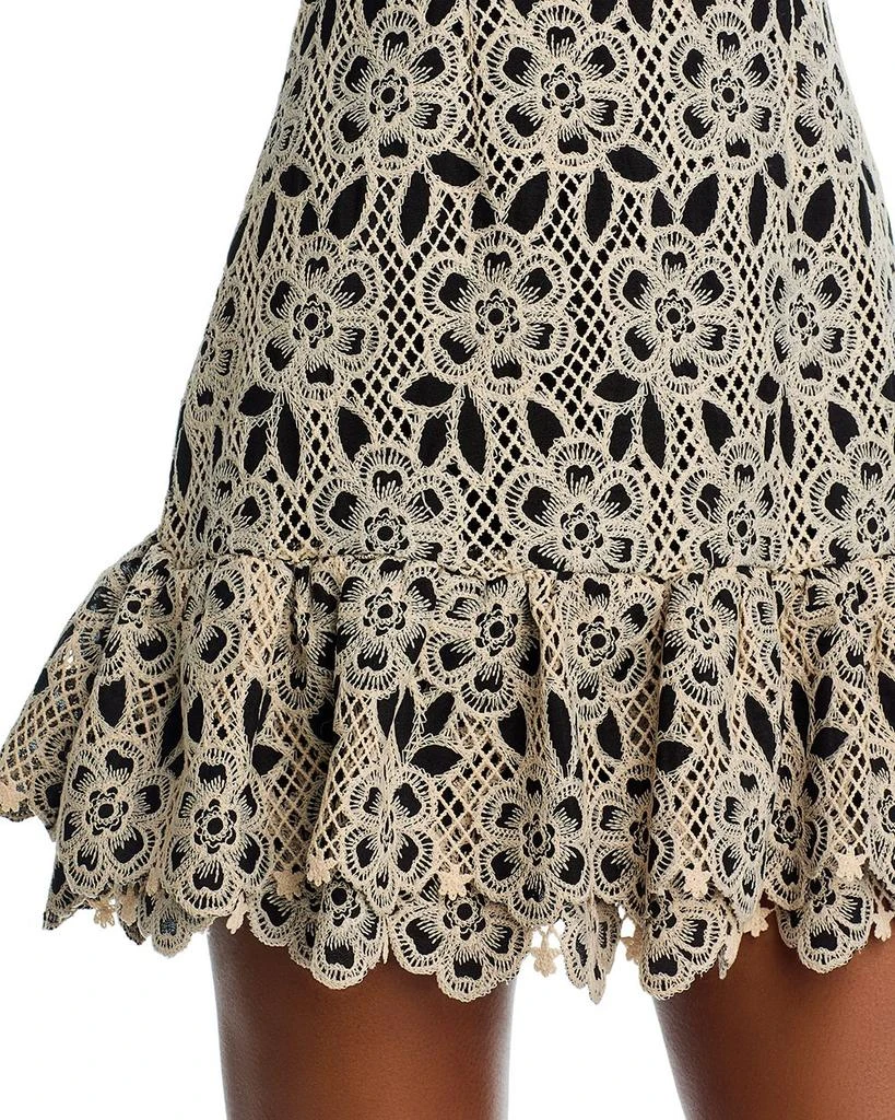 AQUA Floral Mock Neck Mini Dress - Exclusive 6