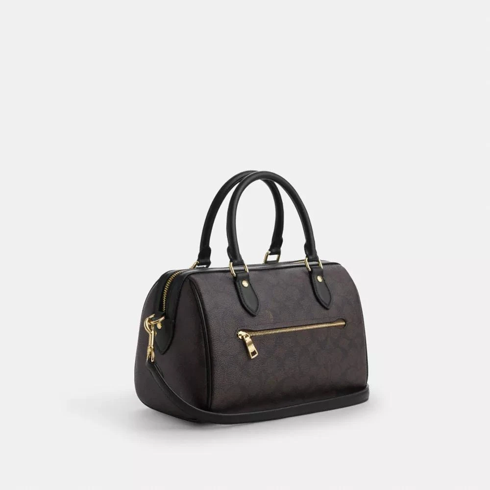 Coach Rowan Satchel Bag In Signature Canvas 4