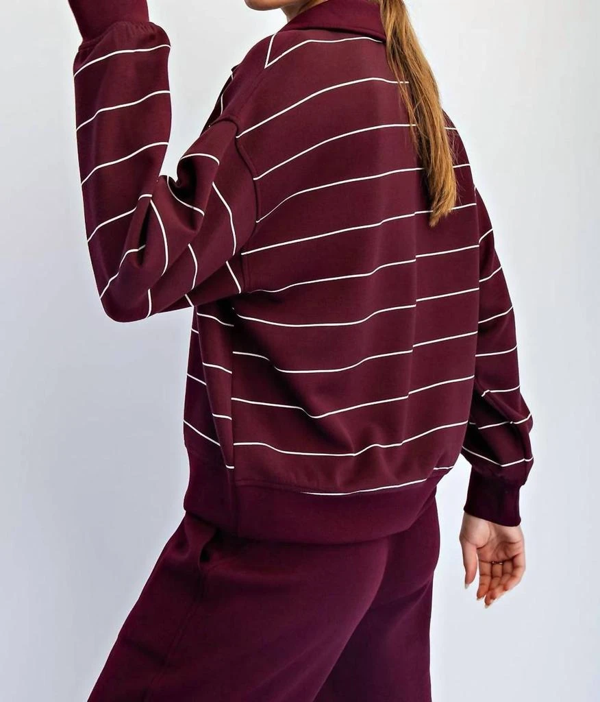 RAE MODE Rae Mode - Women
s Modal Scuba Stripe Polo Top 4