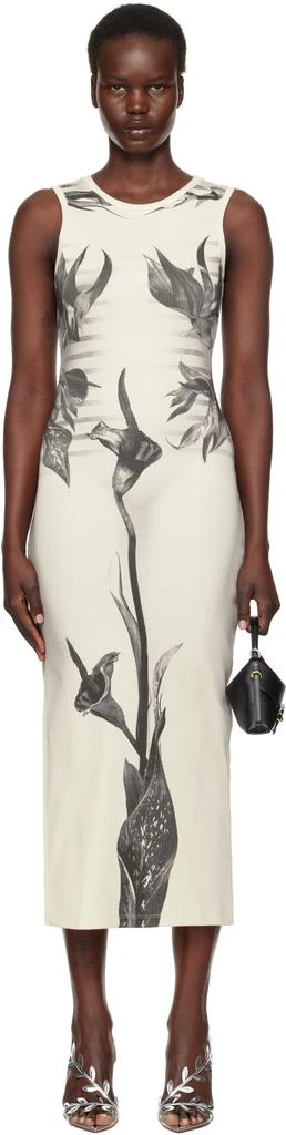 Jean Paul Gaultier Black & White 'The Flower Body Morphing Marinière' Maxi Dress 1
