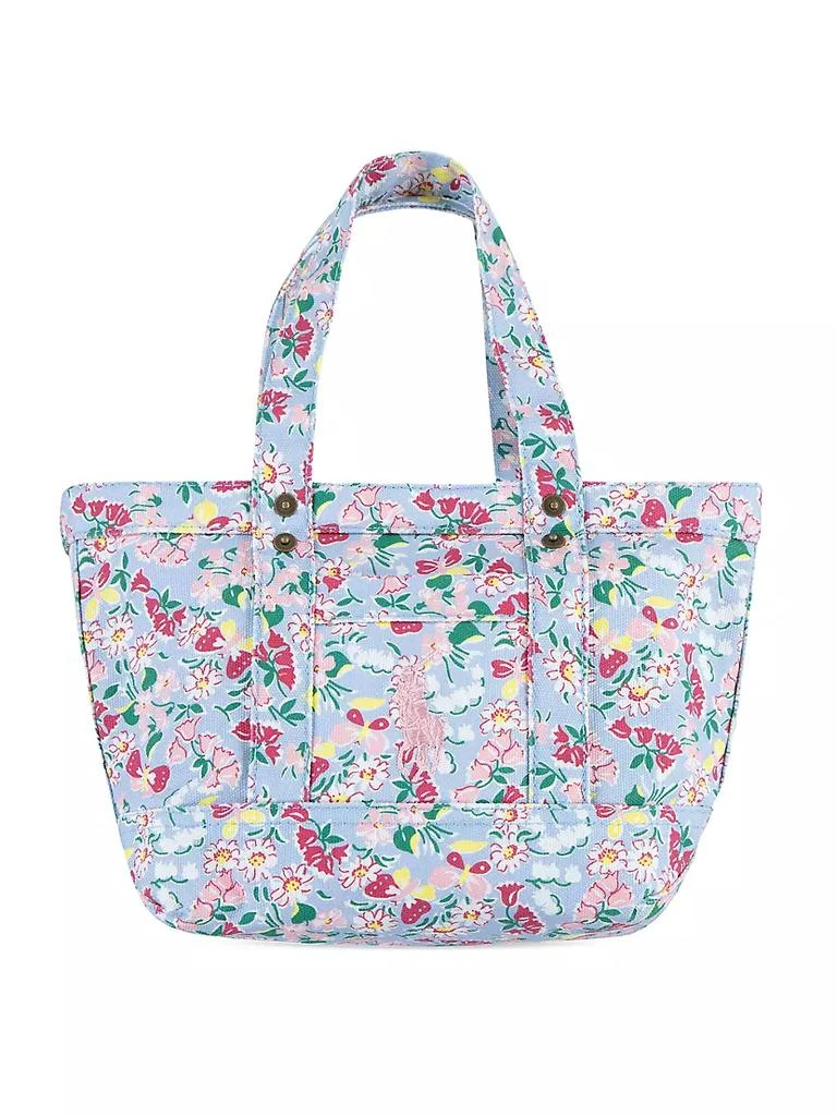 Polo Ralph Lauren Girl's Floral Canvas Mini Tote Bag 1