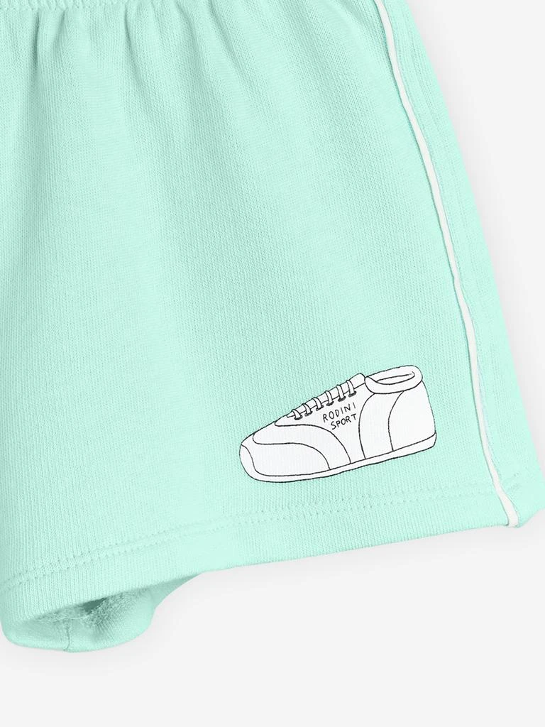 Mini Rodini Girls Jogging Sweat Shorts in Green 4