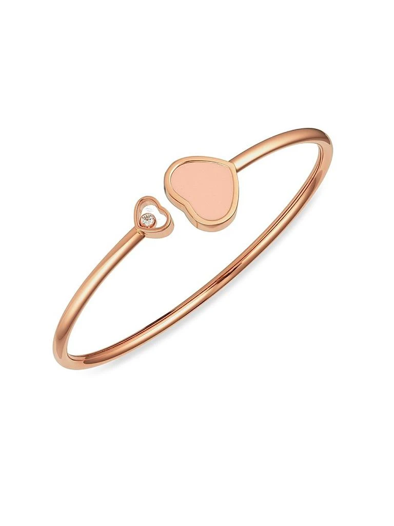 Chopard Happy Hearts 18K Rose Gold, Diamond 
Rosé Stone Bangle