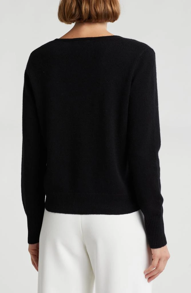 Tahari V-Neck Cashmere Crop Cardigan 2