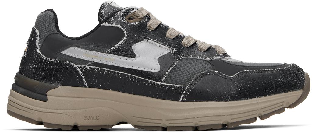 Stepney Workers Club Black & Gray Amiel S-Strike Sneakers