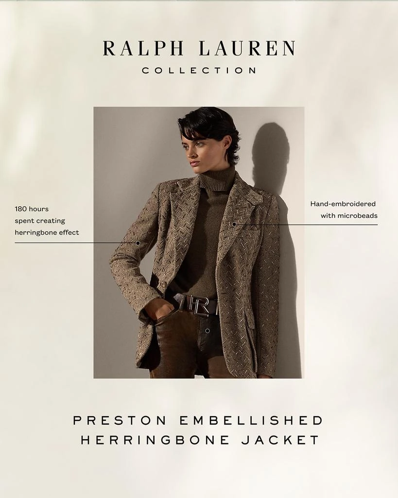 Ralph Lauren Preston Embellished Herringbone Jacket 7