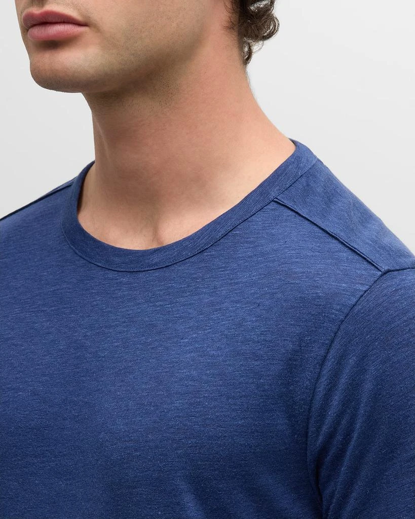 Hugo Boss Men's Solid Linen Silk Short-Sleeve T-Shirt 7