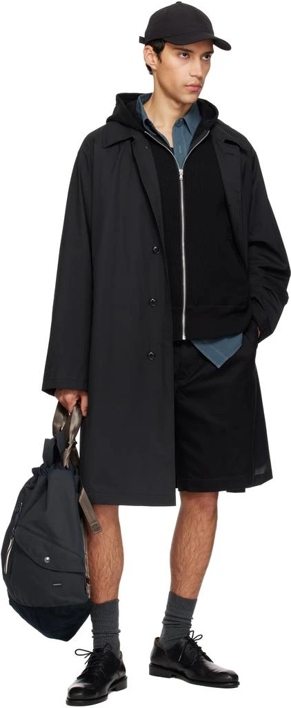 Nanamica Black Packable Balmacaan Coat 4