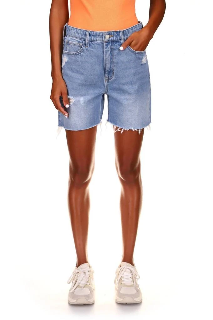 Sanctuary Sanctuary - Women’s Sidewalk Destructed Cut-hem Rigid Denim Jean Short 4