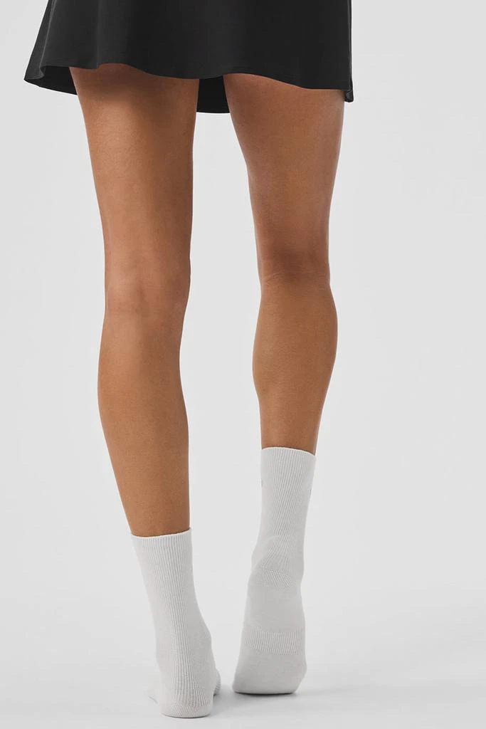 Alo Unisex Half-Crew Understated Sock - White 3