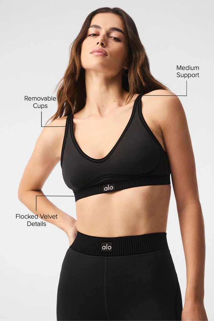 Alo Yoga Airlift Line Up Bra - Black 2