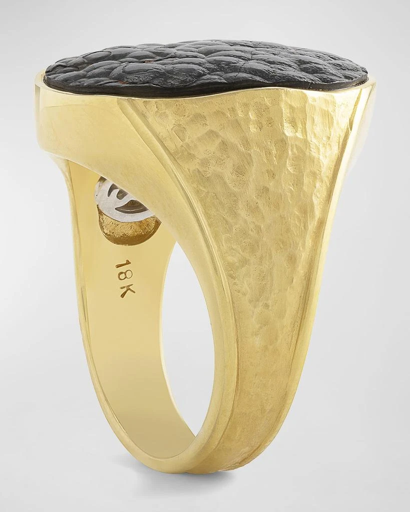 Jorge Adeler Men's 18K Yellow Gold Hematite Ring 4