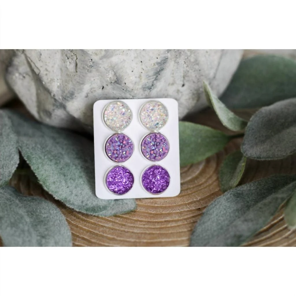 Urban Gemms Urban Gemms - Women
s I Love You Triple Earring Set 2