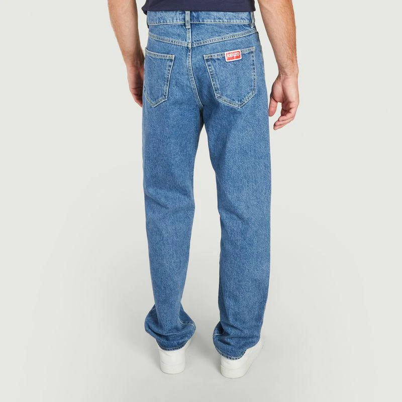 Kenzo Asagao straight washed jeans Blue KENZO 3