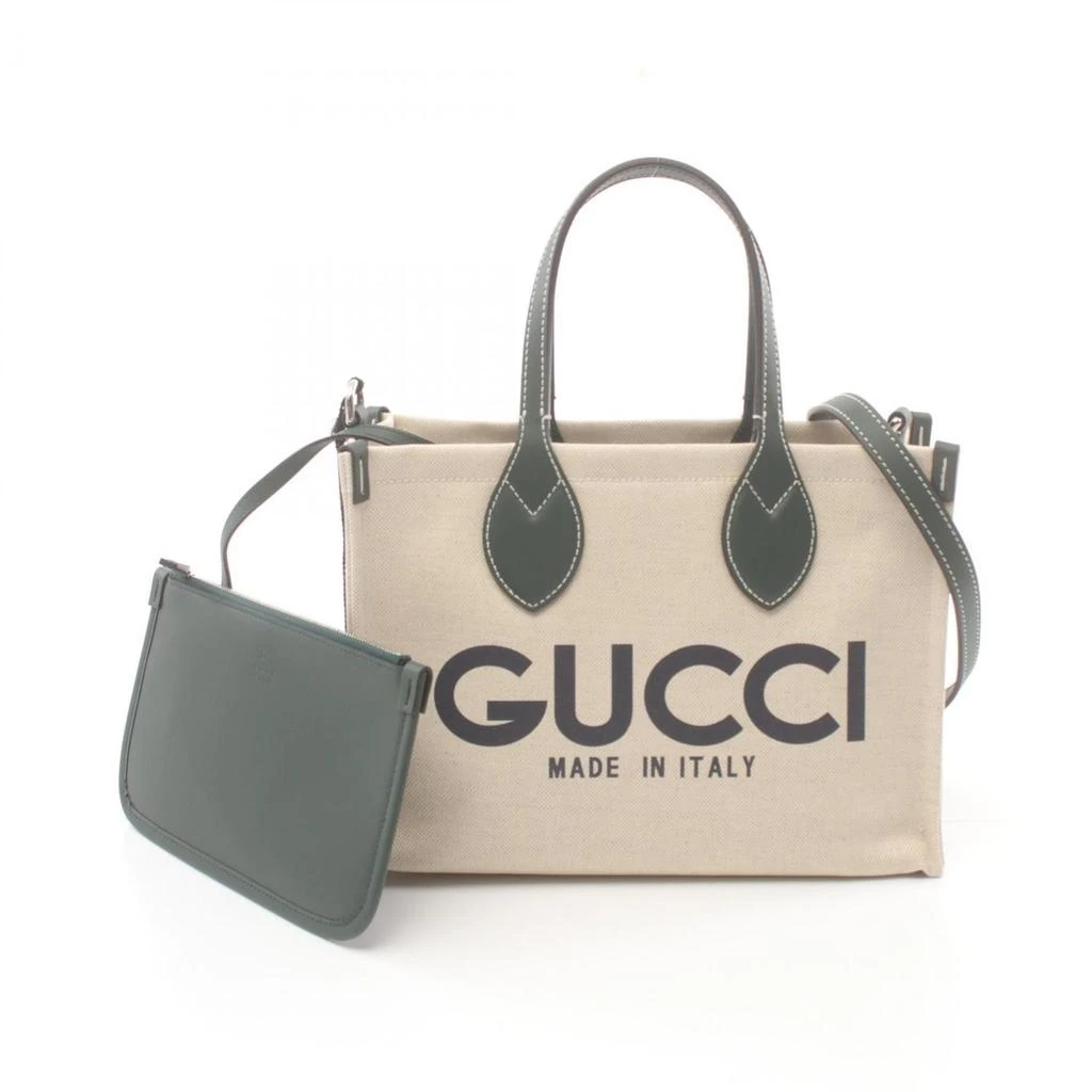 Gucci Canvas Leather Tote Bag 1