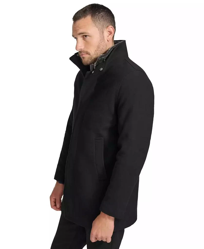 Calvin Klein Men's Urban Walker Coat with Detachable Faux Rabbit Fur at Interior Collar 3