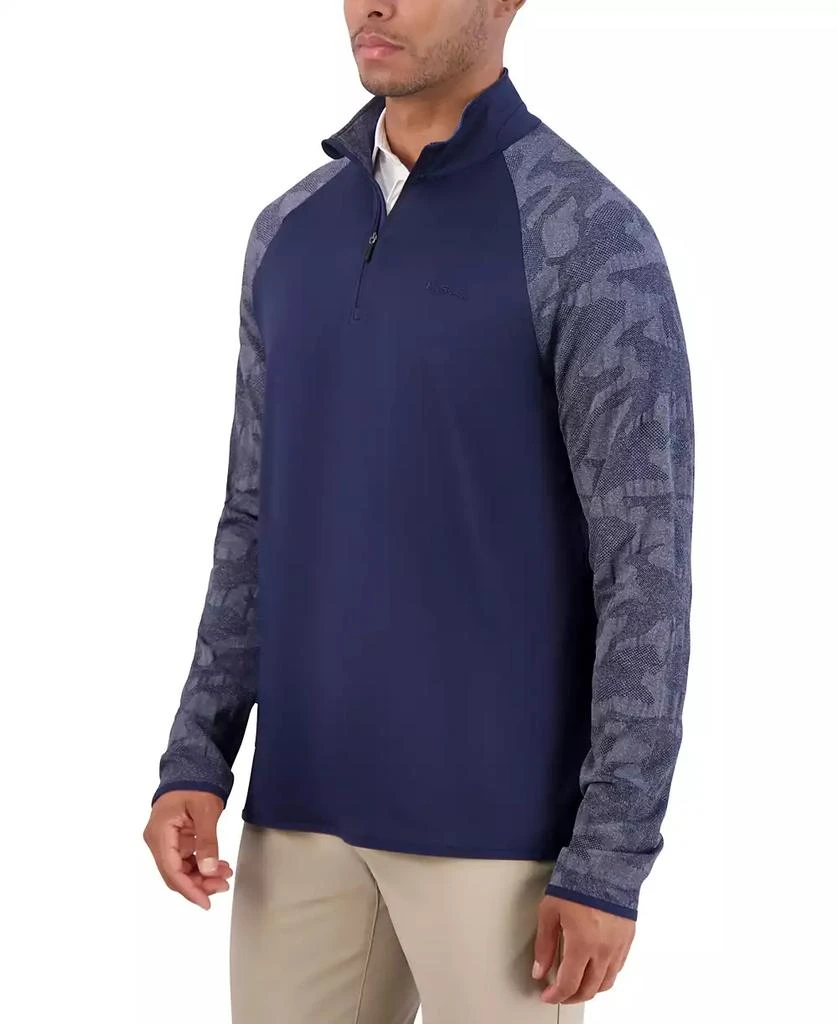 Ben Sherman Camo Jacquard Sleeve Quarter Zip 2