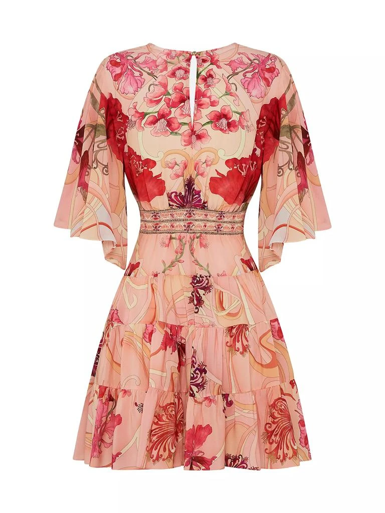 Camilla Floral Silk Tiered Minidress 2