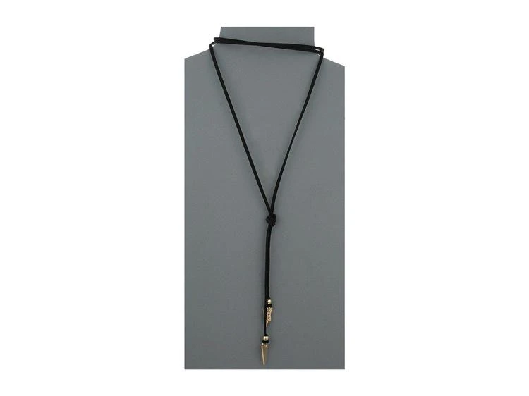 Vanessa Mooney Black Suede Bolo with Arrows Necklace 2