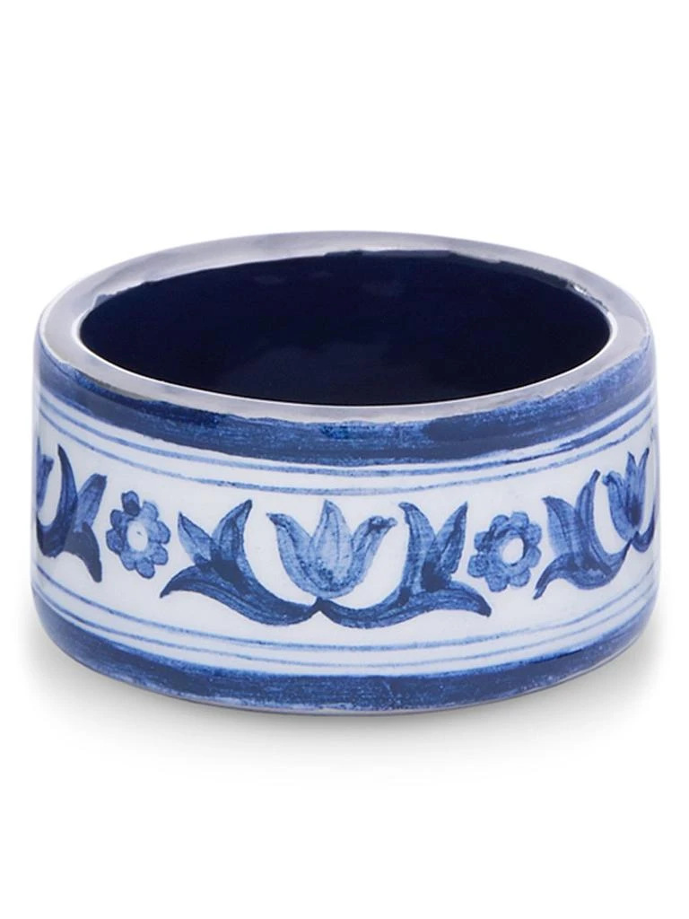 Dolce 
Gabbana Blue Mediterraneo 2-Piece Small Ceramic Napkin Holder Set