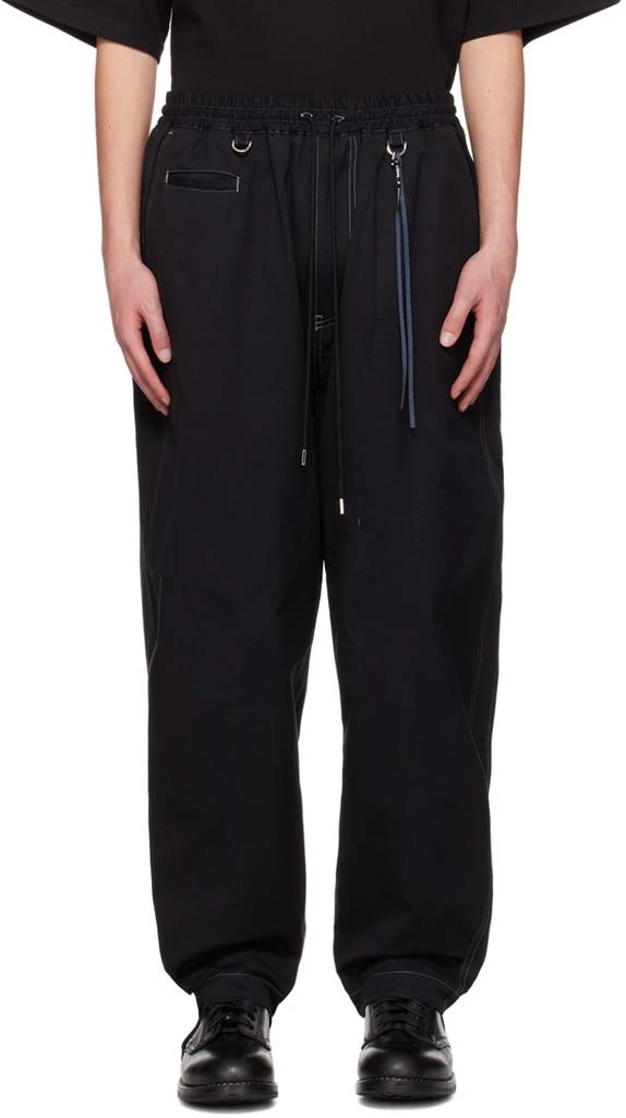 mastermind JAPAN Black Drawstring Trousers 1