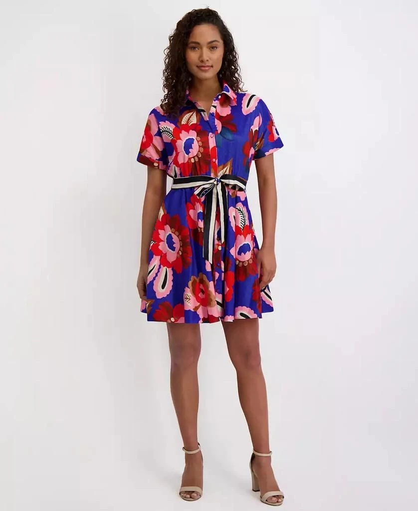 Kensie Women's Printed Short-Sleeve Shirtdress 1